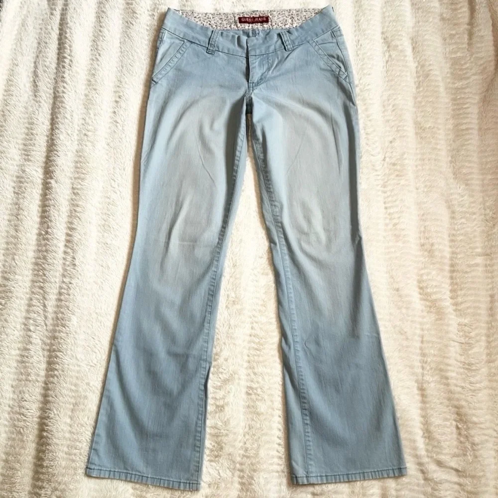 Guess Chino Pants Women’s Light Blue Slim Straight – Size 29x32 - Picture 2 of 11